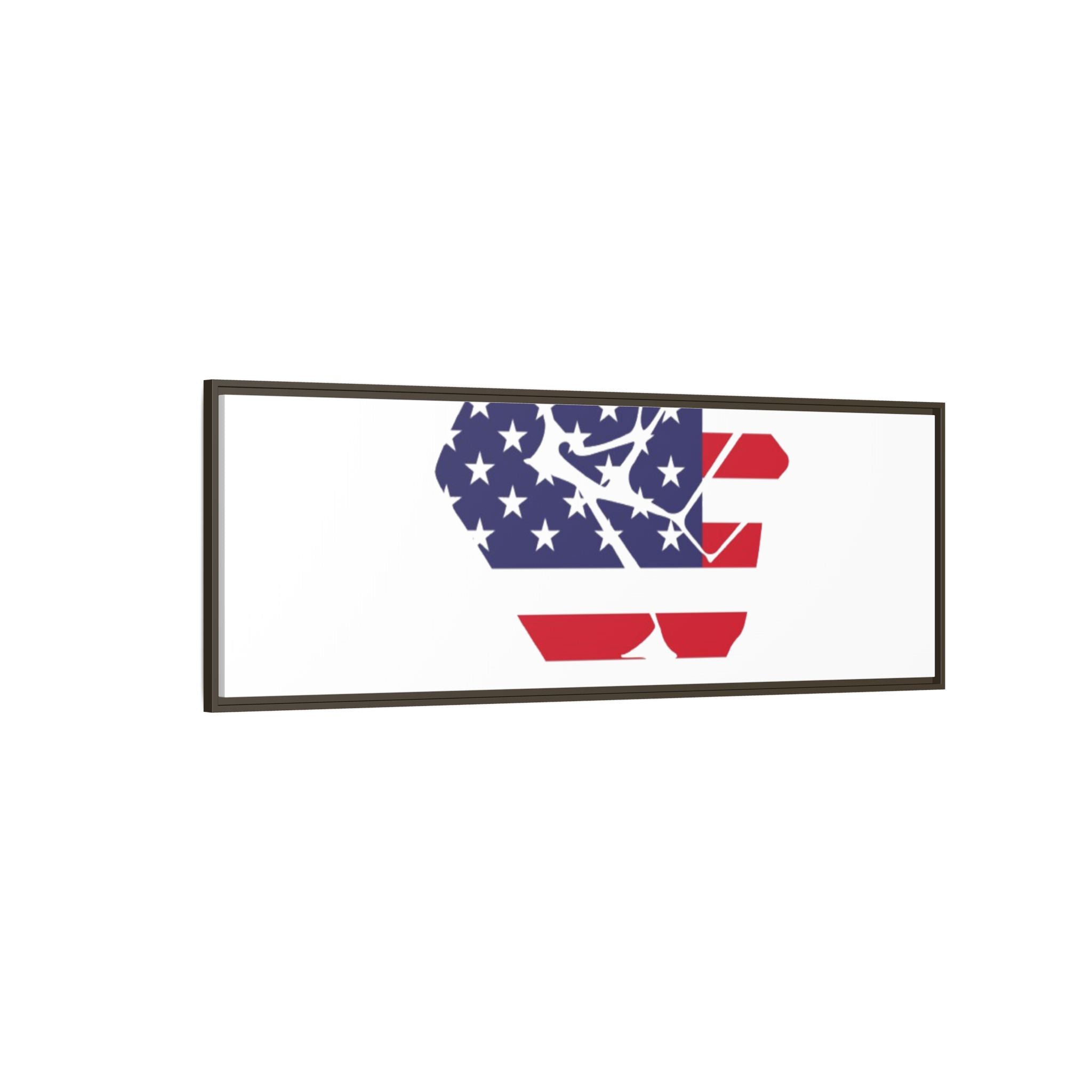 Framed Canvas Print – American Flag Fist Wall Art