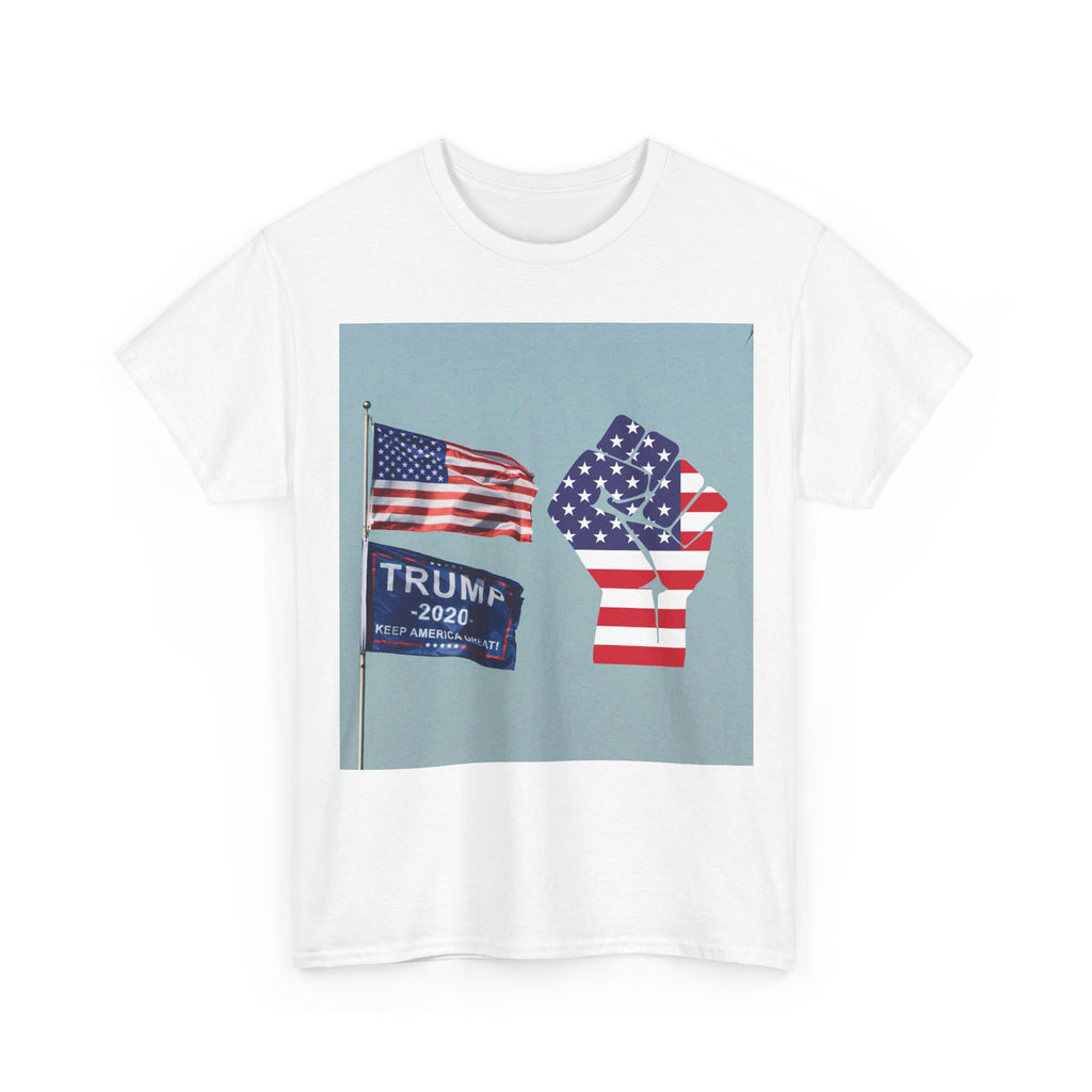 Trump 2020 USA Flaf Patriotic Fist Unisex Heavy Cotton T-shirt