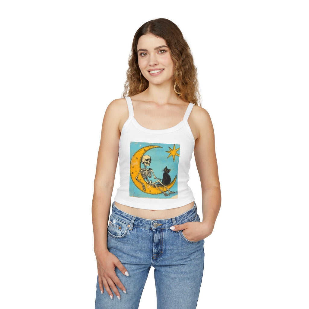Celestial Skull & Cat Moon Tank