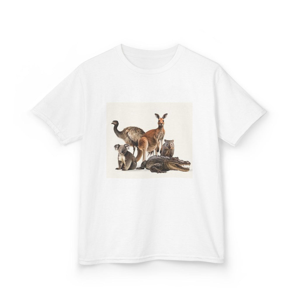 Kids Kangaroo Graphic Tee — Australian Wildlife Animal Print for Children