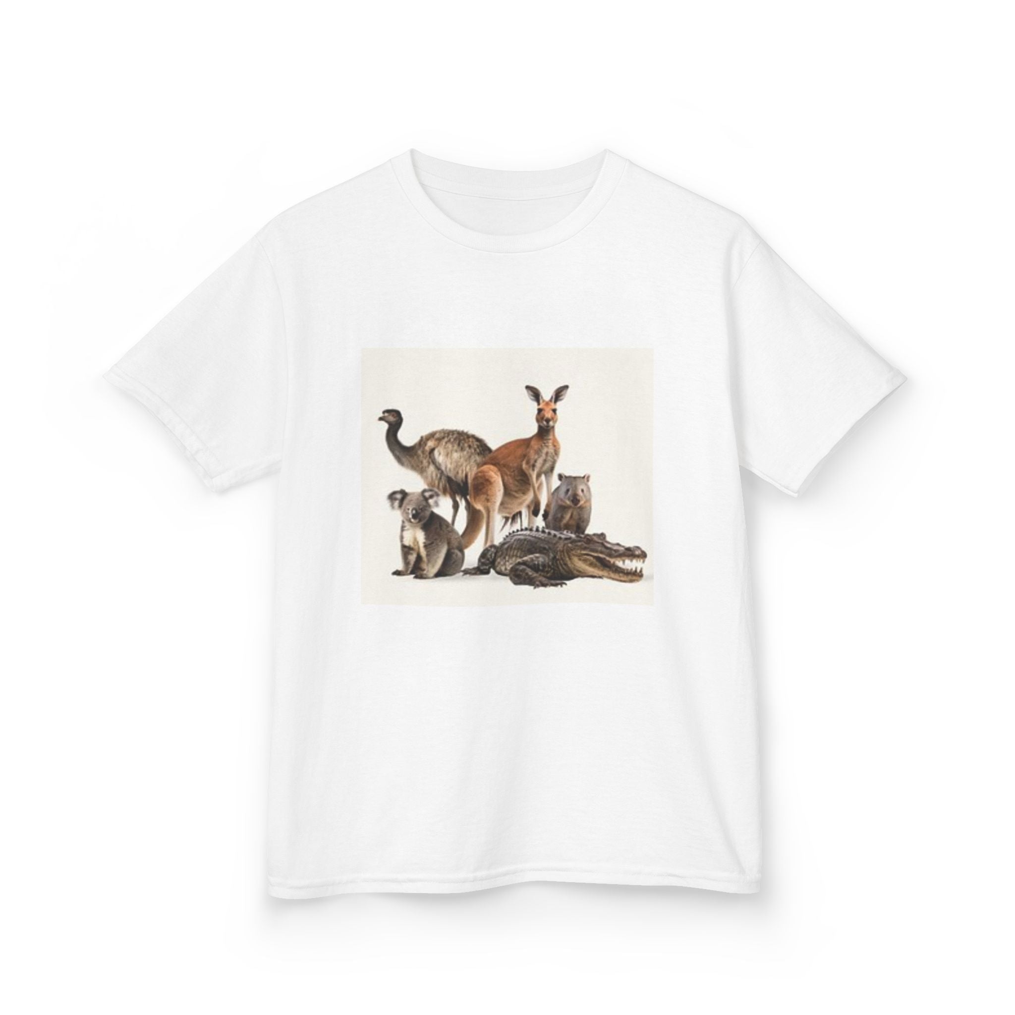 Kids Kangaroo Graphic Tee — Australian Wildlife Animal Print for Children