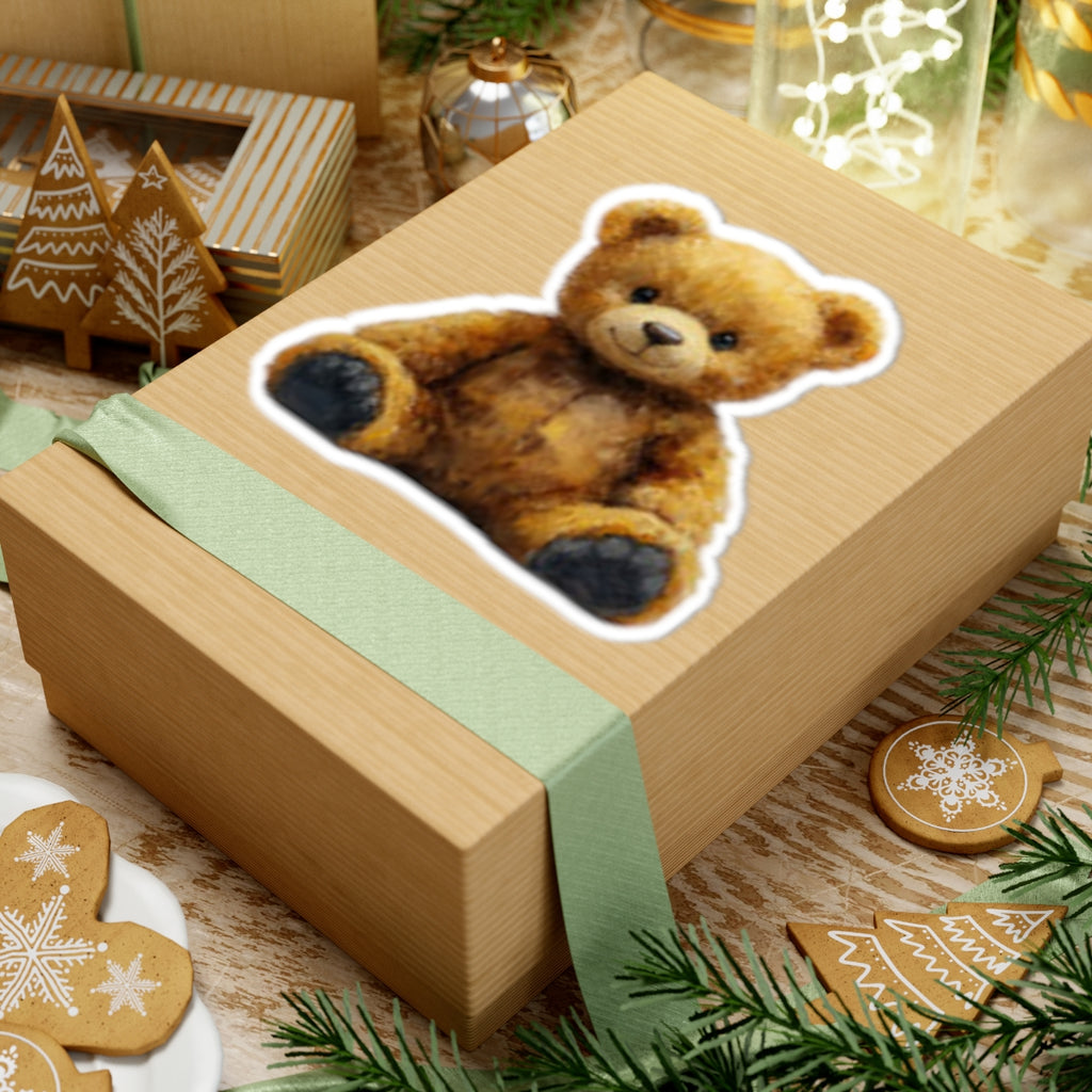 Teddy Bear Sticker — Cute Plush Toy Decal for Laptops, Water Bottles & Gifts
