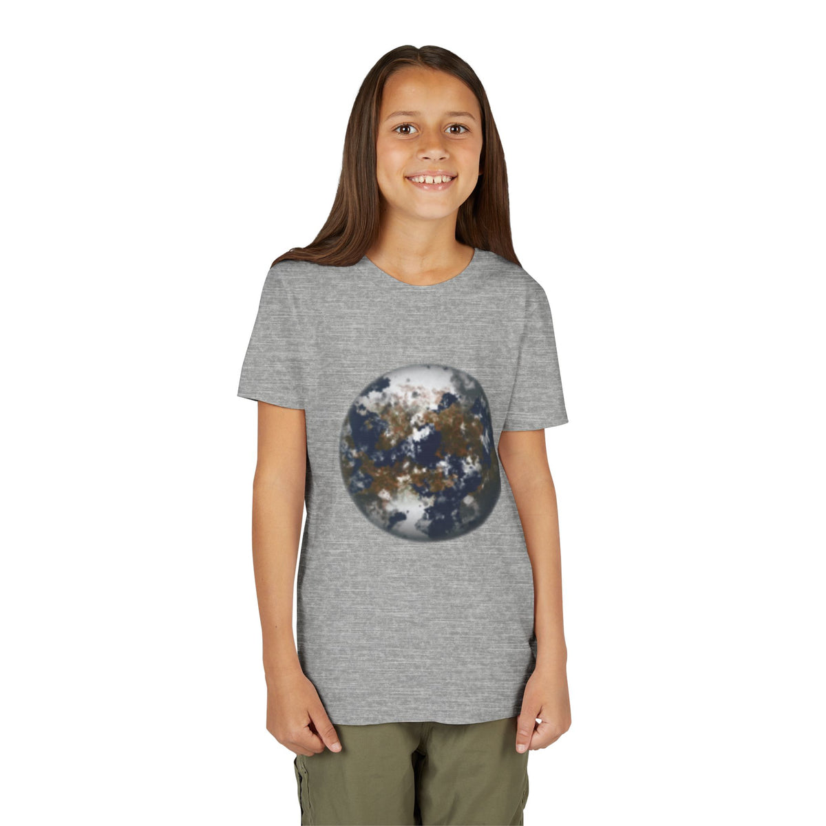 Youth Tee — Earth Globe Planet & Earth Facts  Design Kids' Short Sleeve Shirt