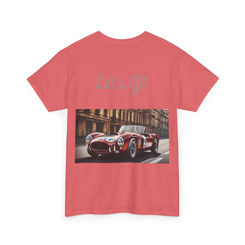 Pin-Up Girl with Terrier & Fast Car Graphic T-shirt — Retro 1950's Vintage Style T-Shirt