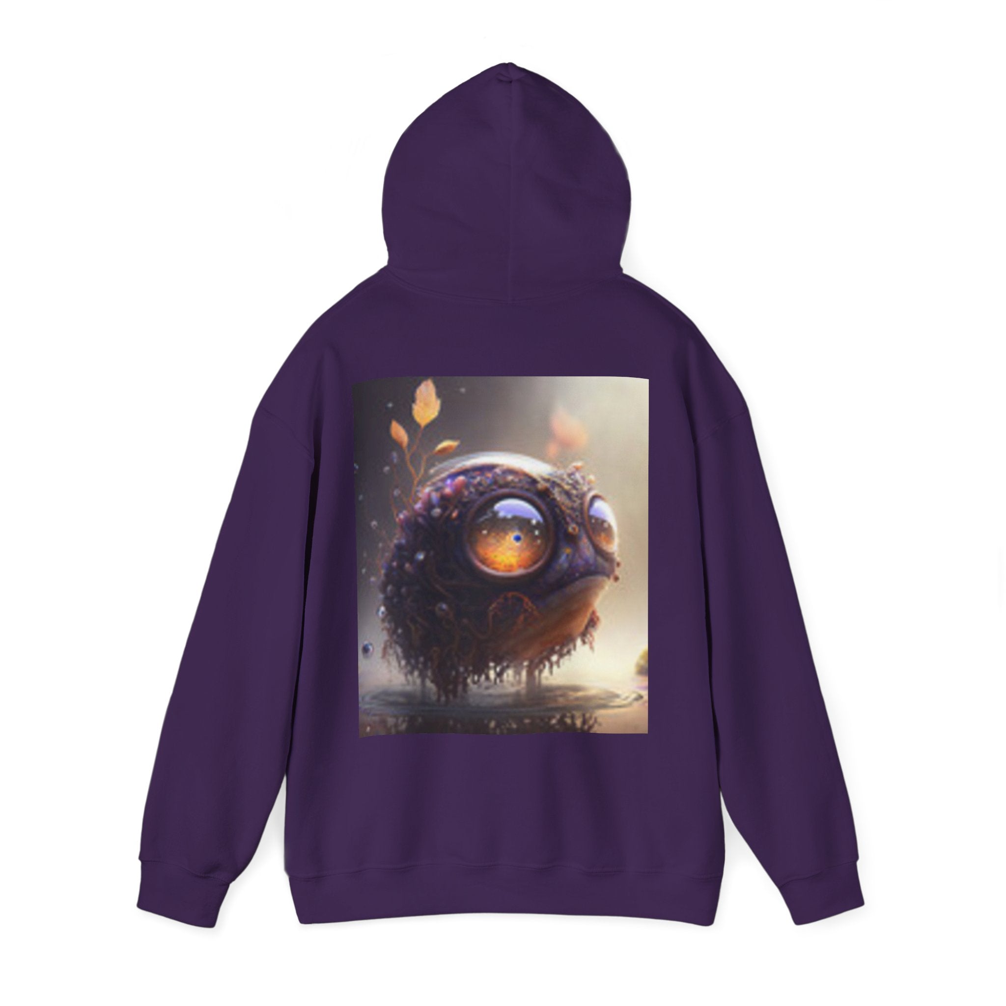 Cute Fuzzy Creature Hoodie – Whimsical Big-Eyed Monster Art Sweatshirt