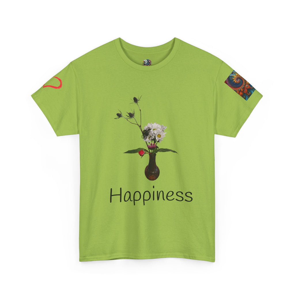 Floral Vase Graphic T-shirt — Minimal Botanical Bouquet T-Shirt