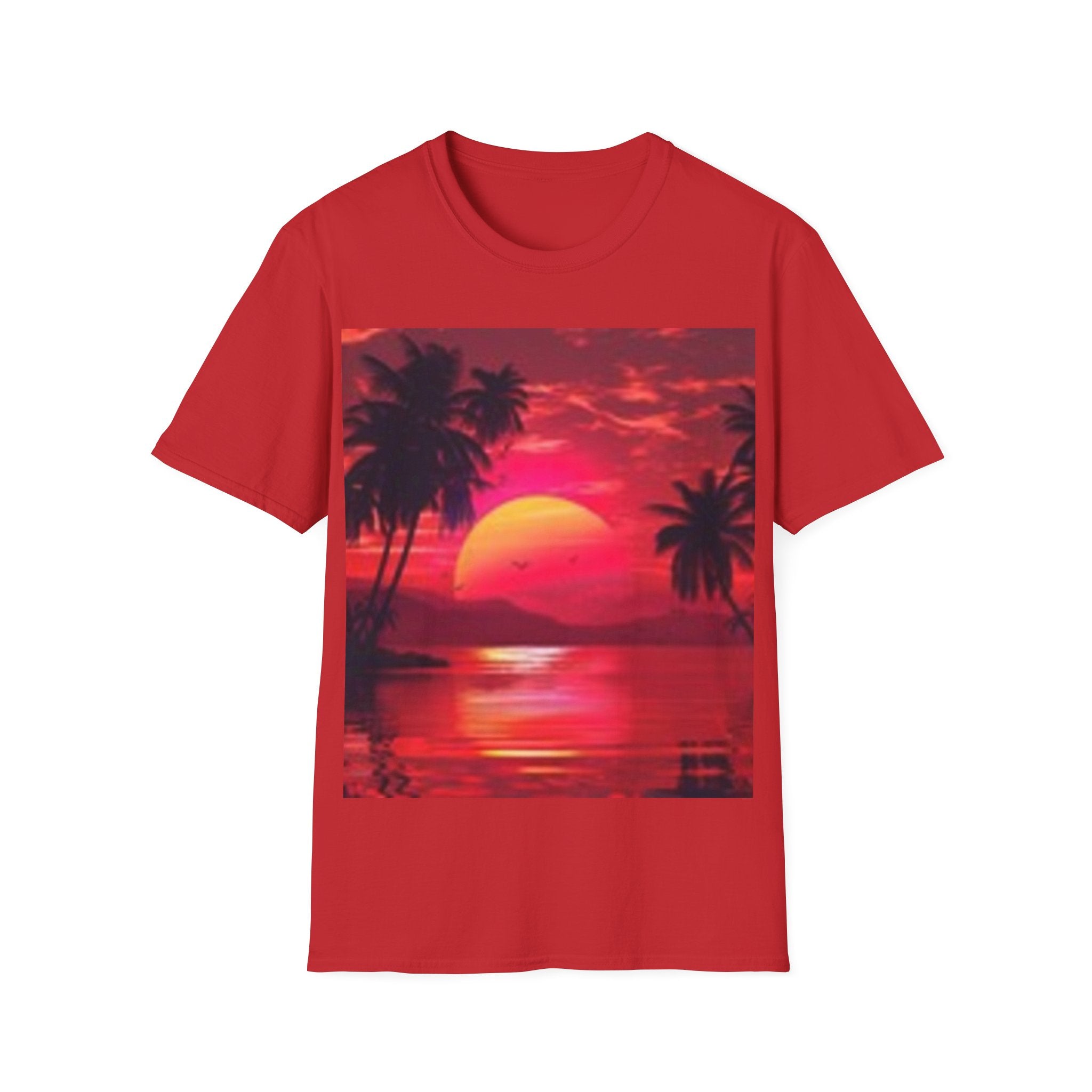 Retro Sunset T-Shirt — Tropical Palm Beach Sunset Graphic