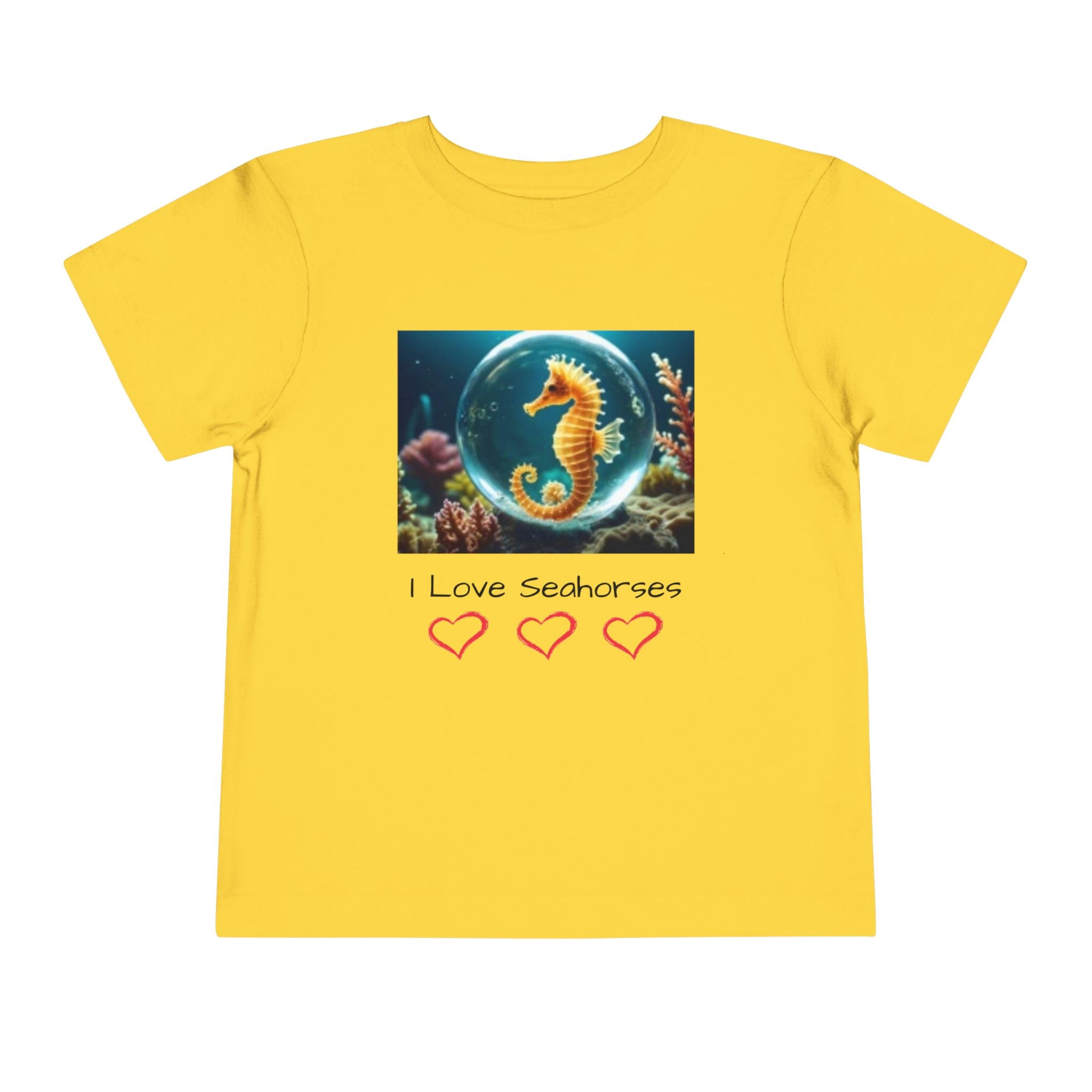 T-shirt pour tout-petit — Motif mignon hippocampe et étoile de mer de l'océan