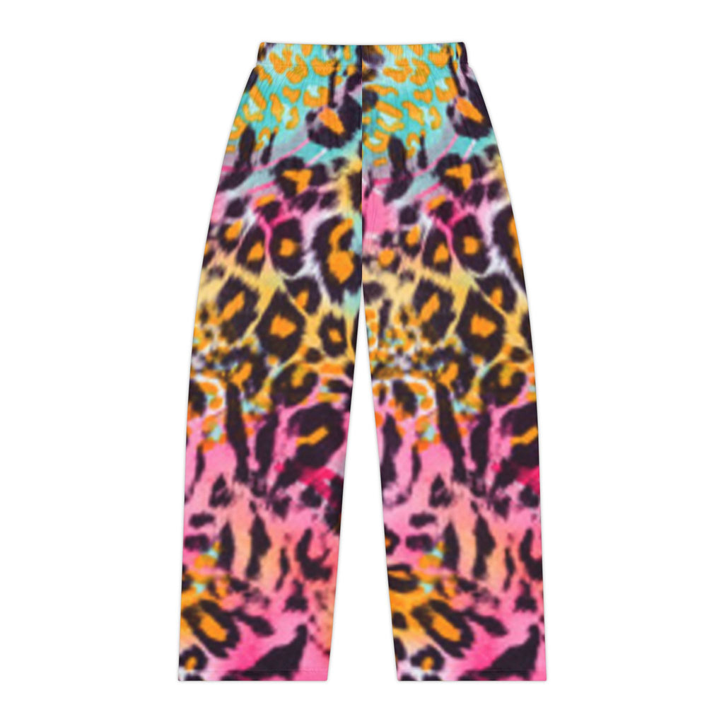 Women's Colorful Neon Leopard Pajama Pants — Soft Lounge Sleepwear