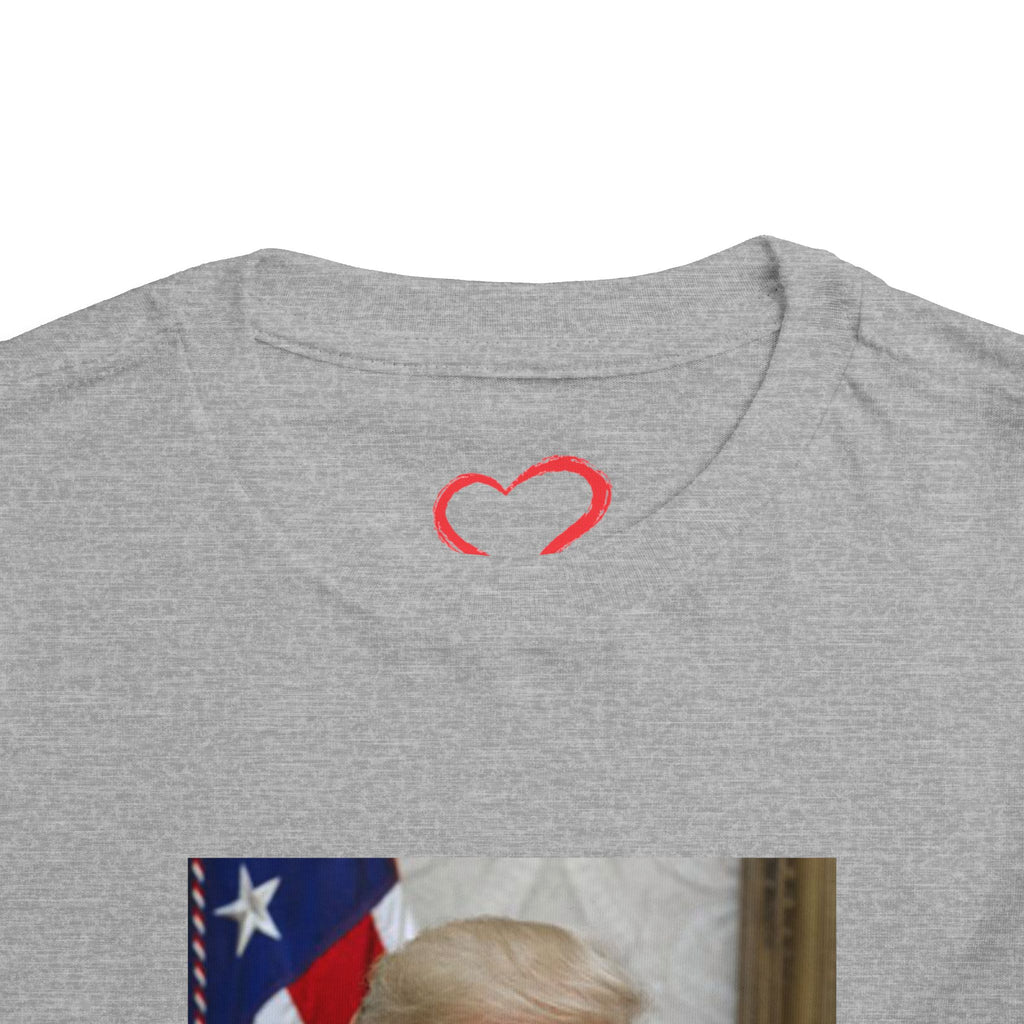 Toddler Tee with Patriotic Portrait & Flag Graphic