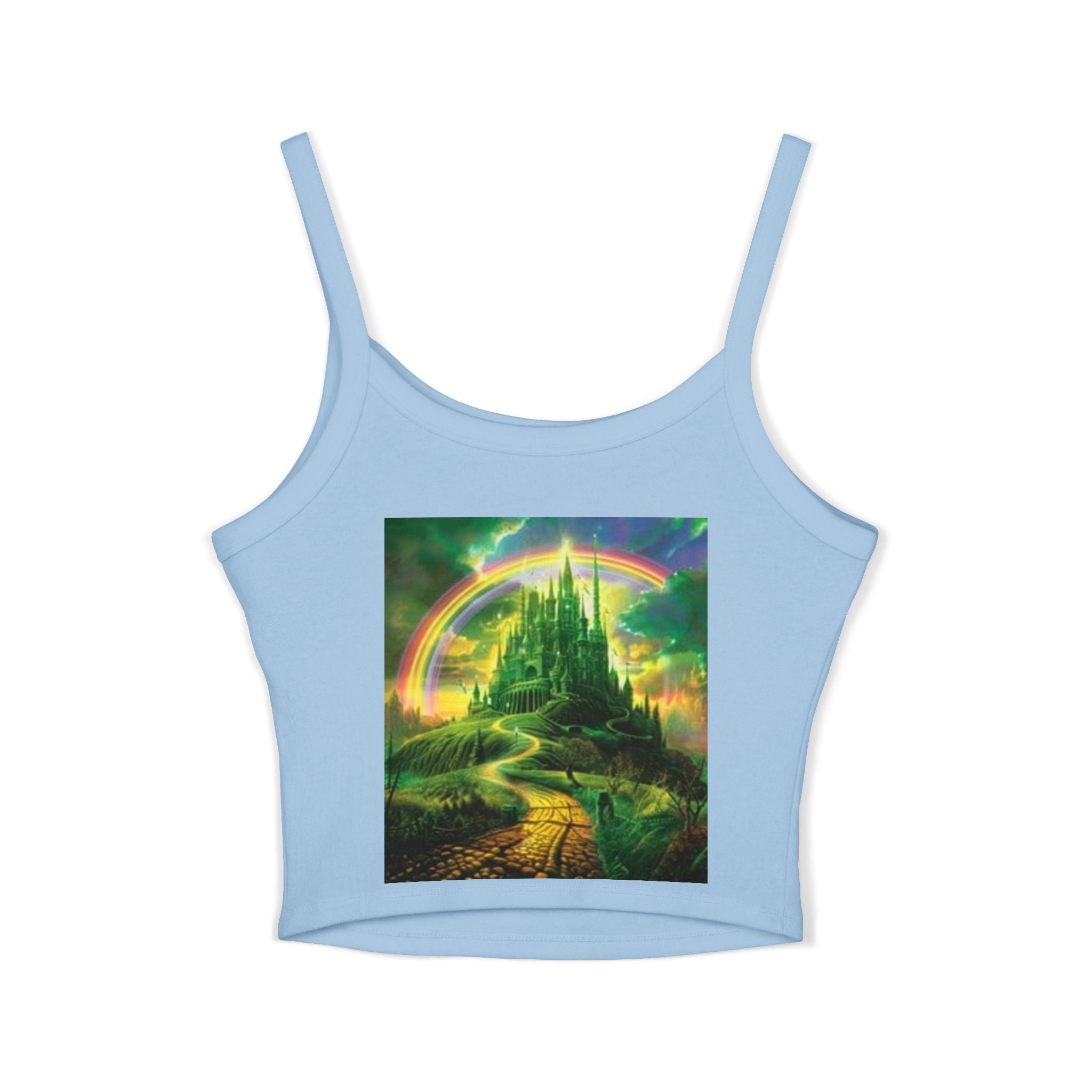 Women's Spaghetti Strap Tank Top Butterfly Magical Kingdom