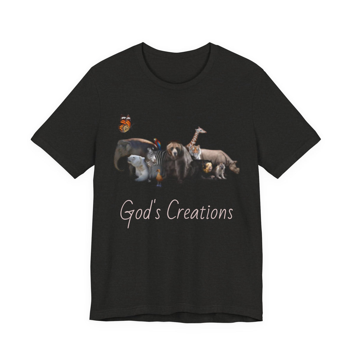 Wildlife Stack Tee God's Creations — Cute Forest Animal Graphic T-Shirt