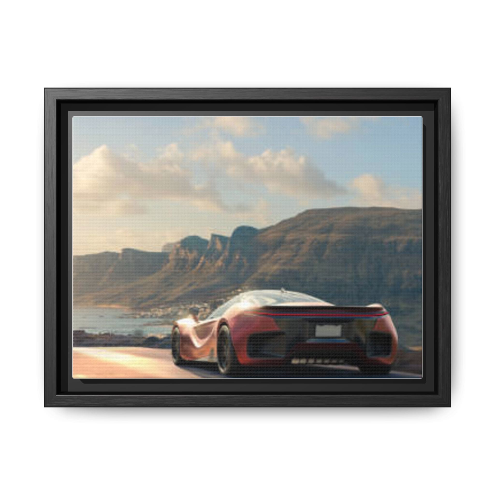 Sports Car Matte Canvas Print — Framed Automotive Wall Art