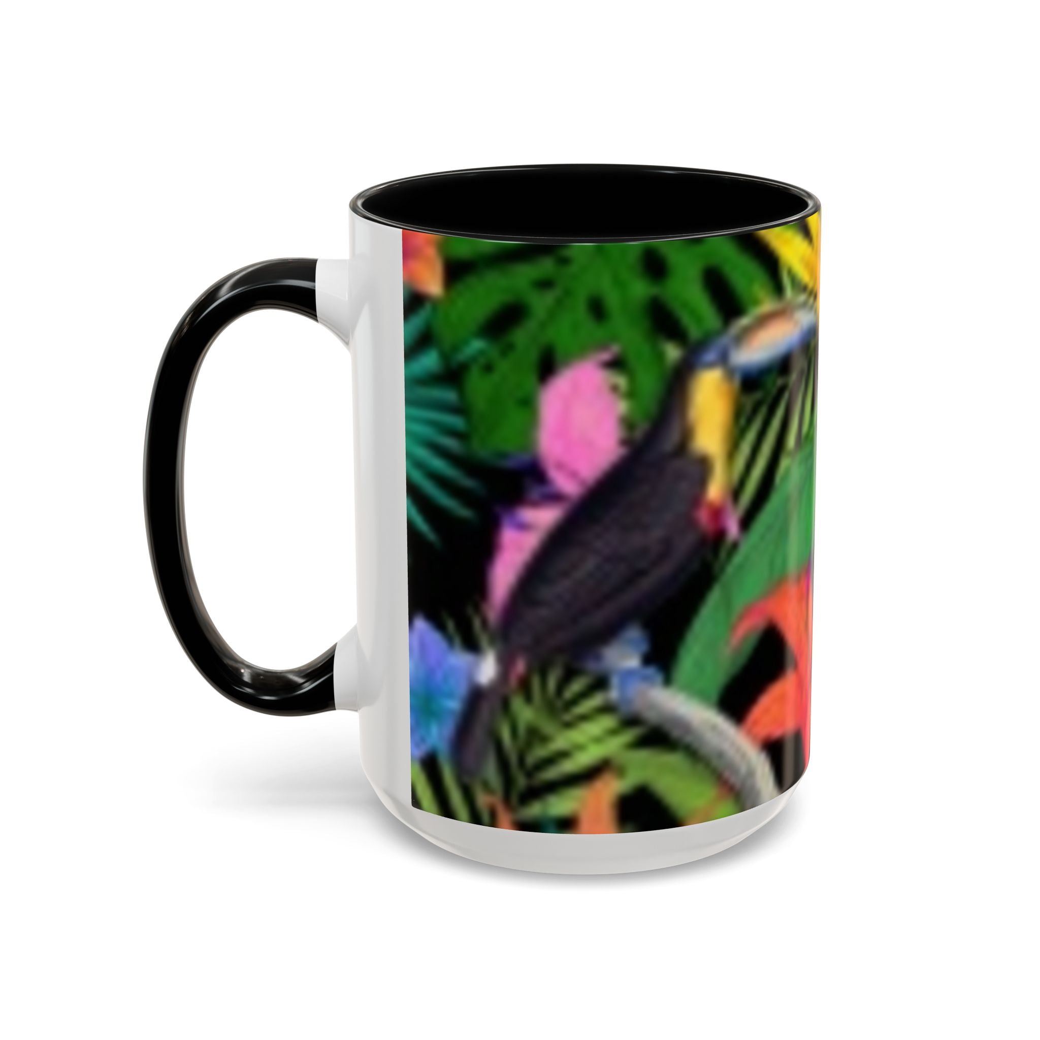 Tropical Floral Coffee Mug — Colorful Paradise Accent Mug (11/15 oz)