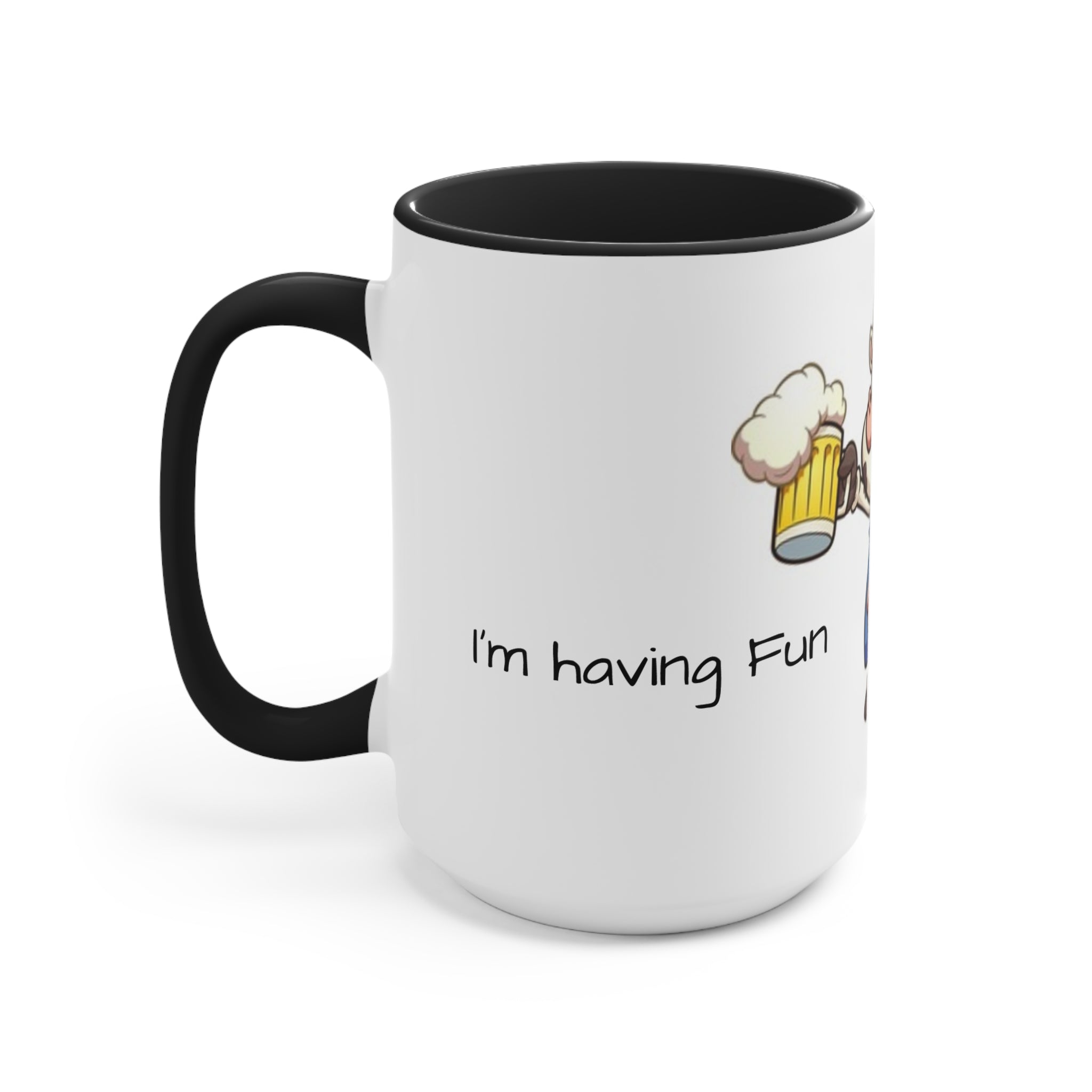 Funny Cow Beer Accent Mug — Pink Interior Coffee Cup for Farm, Brewery & Party Gifts