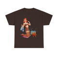 Pinup Beach Girl & Sunset T-Shirt — Retro Bikini Pin-Up Graphic T-shirt