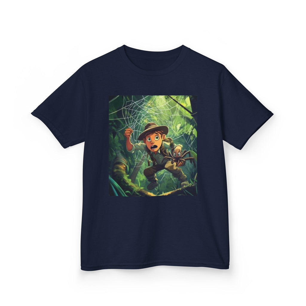 Kids Explorer Jungle T‑Shirt — Adventure Hat & Monkey Graphic