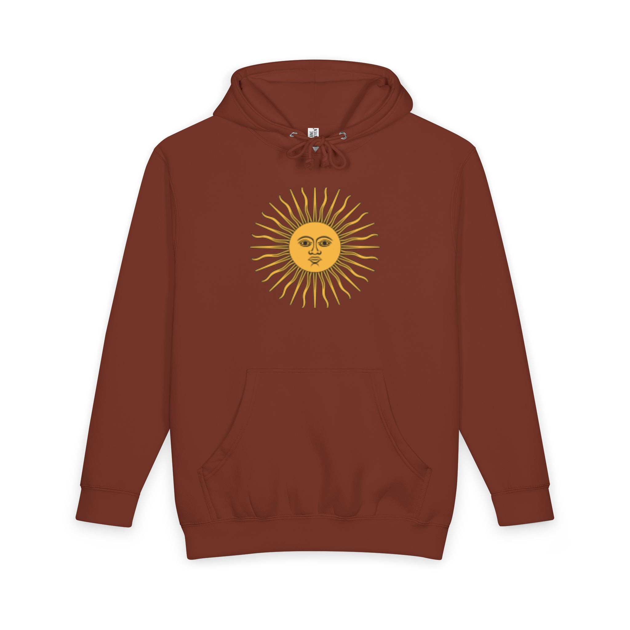 Sweat à capuche Déesse du soleil — Motif soleil vintage sur le devant, sirène dans le dos
