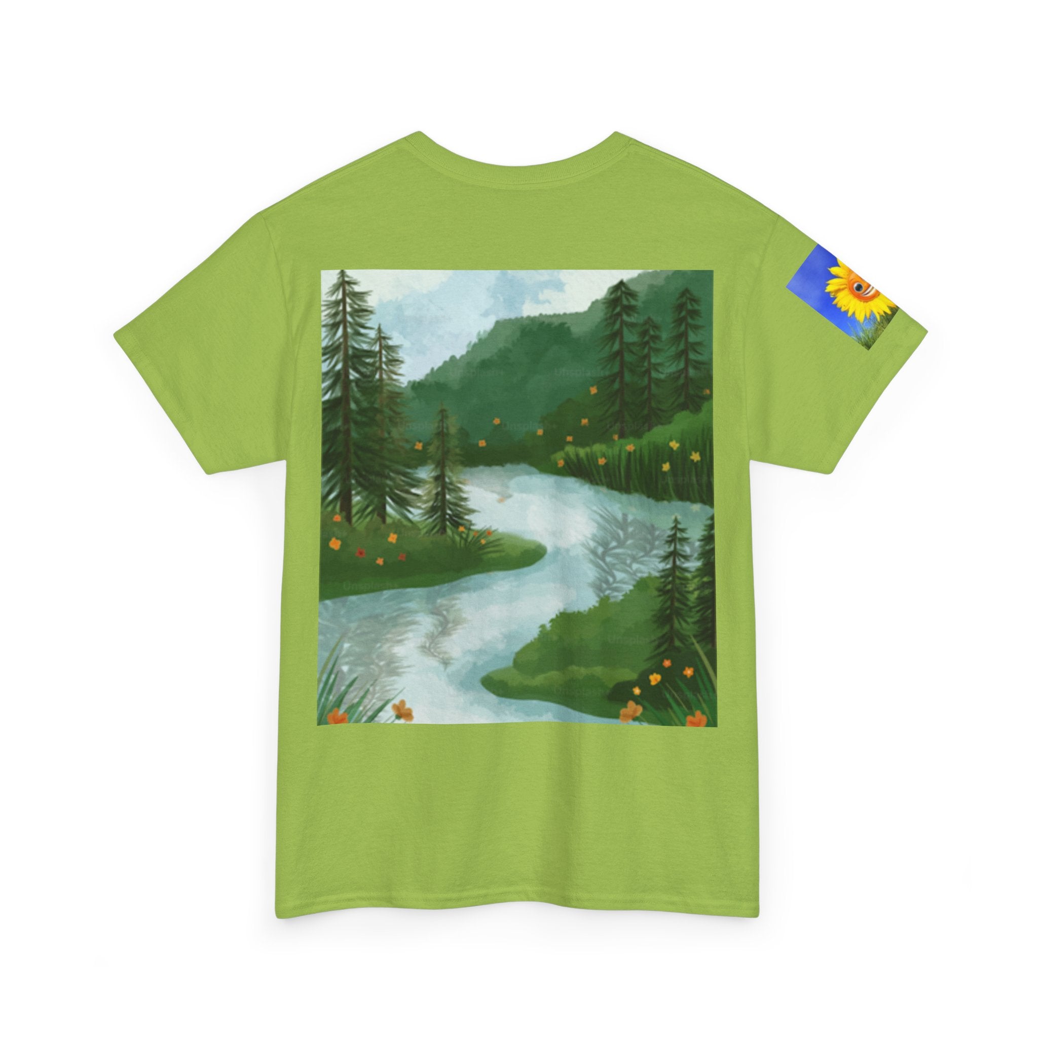 T-Shirt — Desert Turtle & Scenic River Vintage Nature Artwork