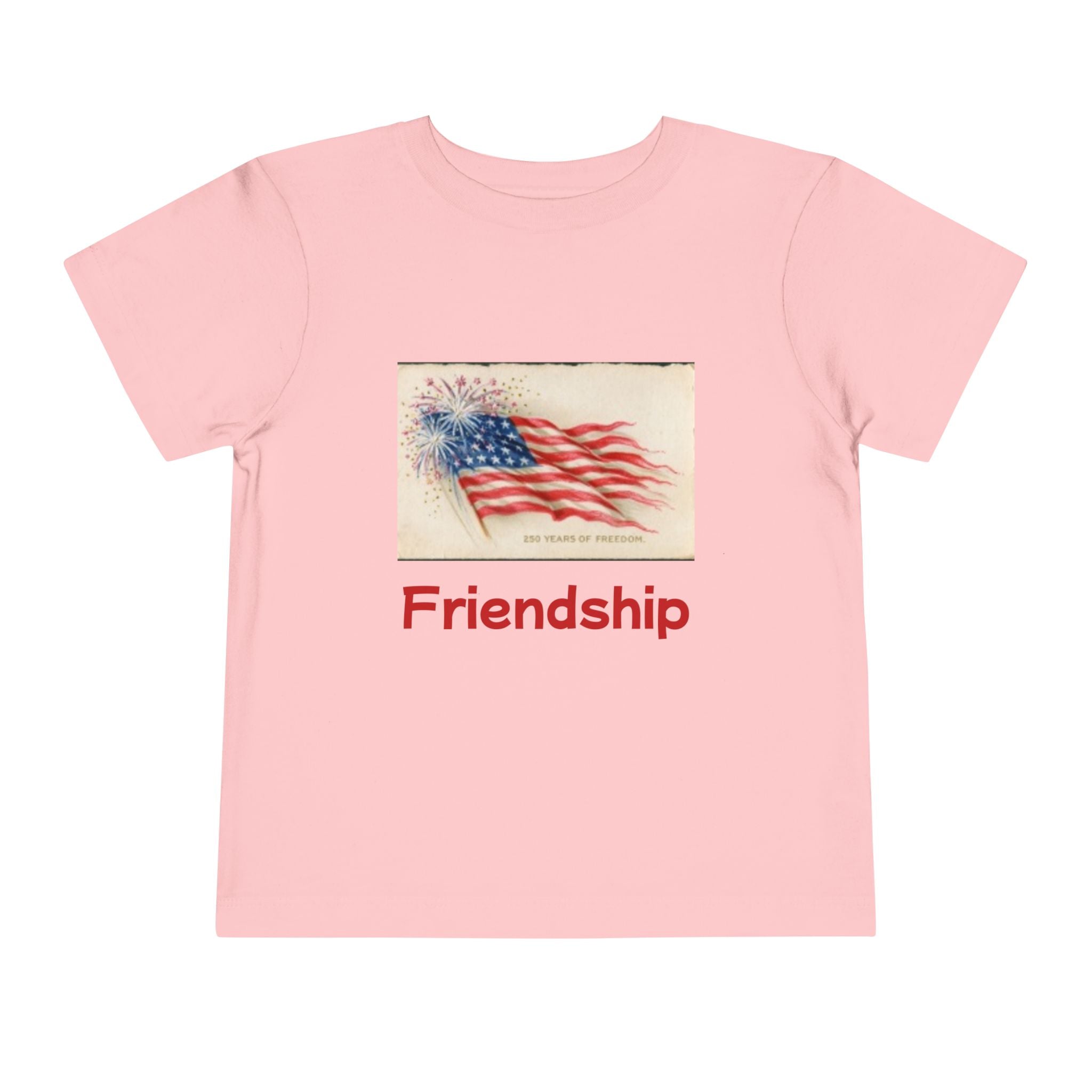 T-shirt à manches courtes pour tout-petit : drapeau américain et chiens de dessin animé