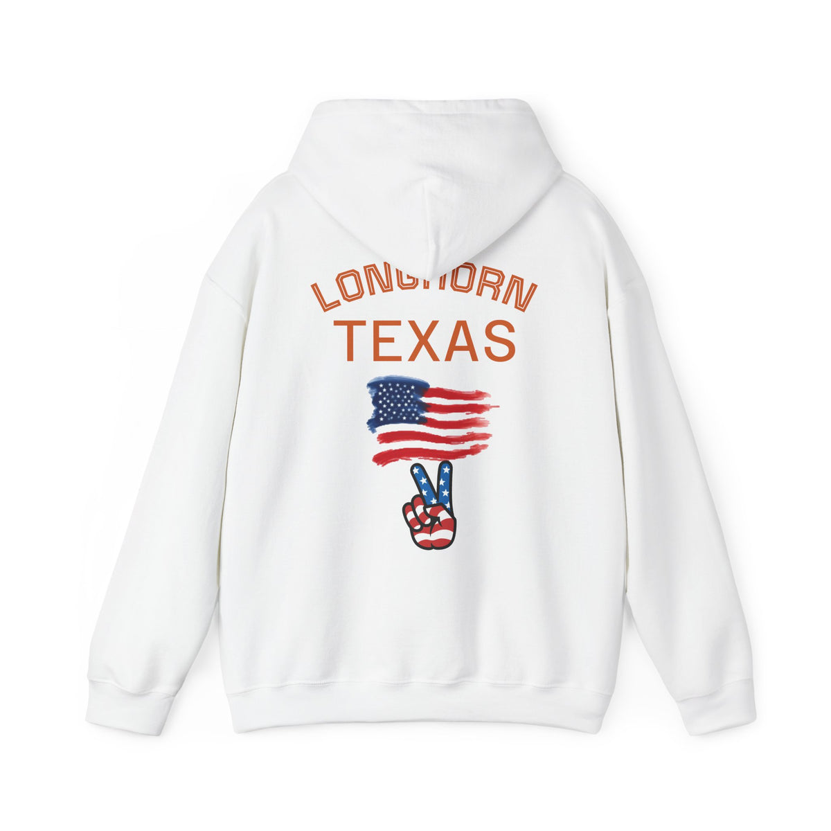 Longhorn Texas Hoodie — Patriotic American Flag Sweatshirt