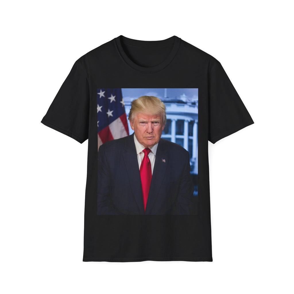 Political Portrait T‑Shirt — Patriotic Flag Headshot Tee