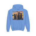 Youth Hoodie — Three Labrador Dogs at Sunset Photo Print