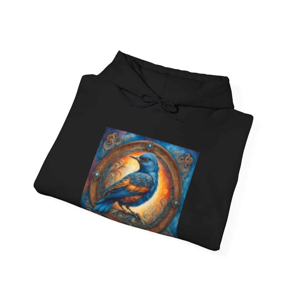 Lion Portrait Hoodie with Colorful Sleeve Accent — Majestic Wildlife Pullover