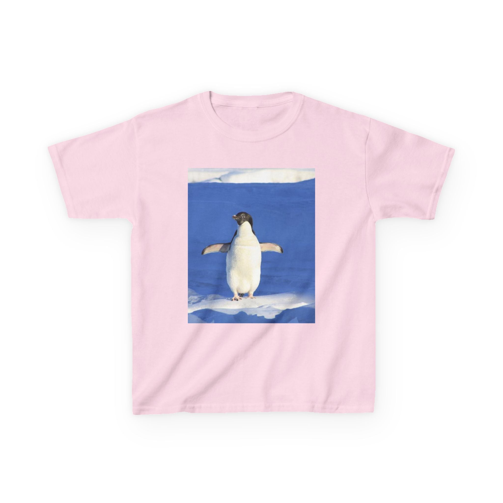 T-shirt Enfant Manches Courtes Motif Pingouin et Fleur Fantaisie – T-shirt Amusant Animaux et Motifs Floraux Colorés pour Enfants