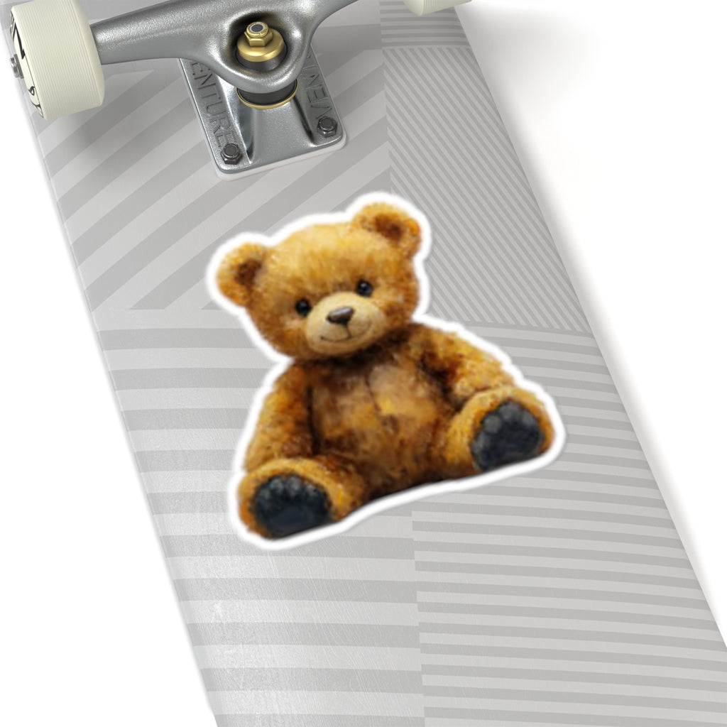 Teddy Bear Sticker — Cute Plush Toy Decal for Laptops, Water Bottles & Gifts