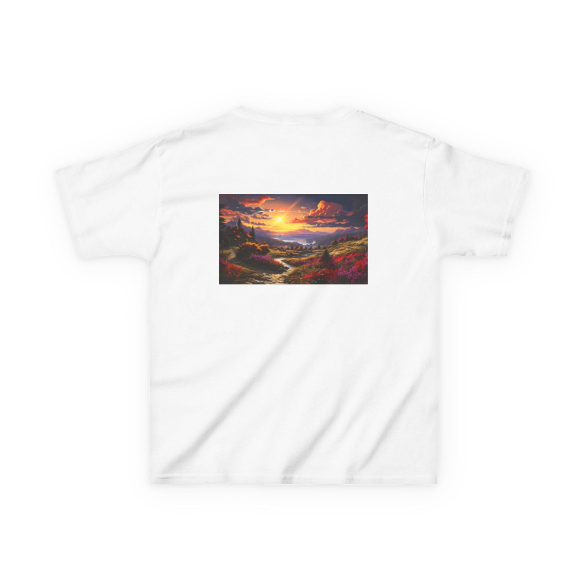 Kids Kingfisher & Butterfly T‑Shirt — Colorful Bird Nature Tee for Children