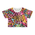 Neon Leopard Print Crop Tee