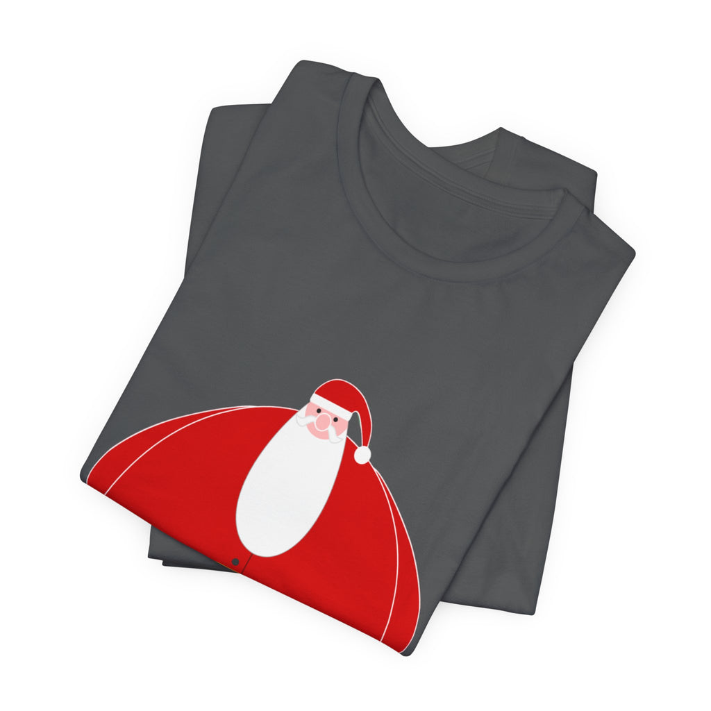 Santa Claus Graphic Tee — Cute Round Santa Christmas T-Shirt