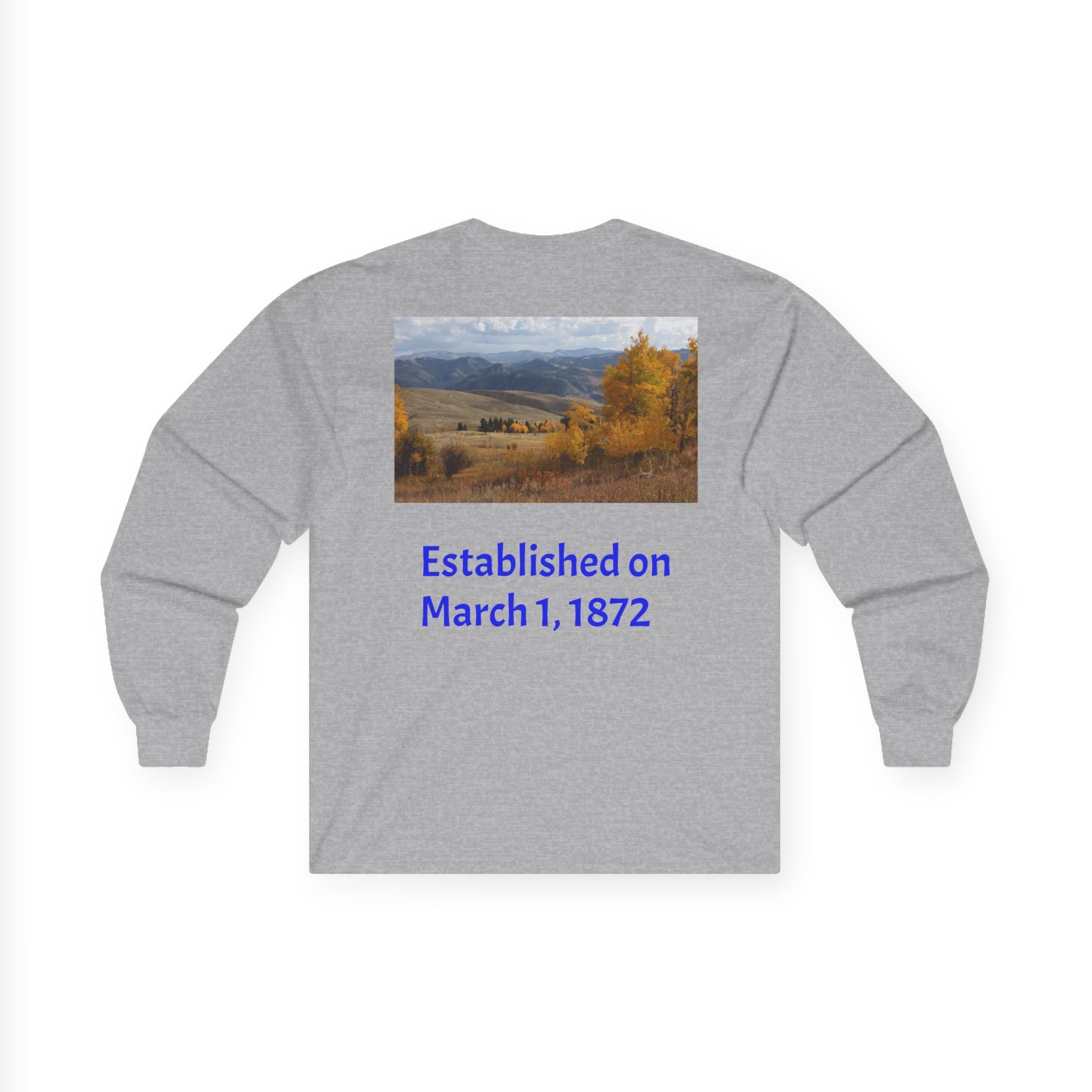 Yellowstone National Park Long Sleeve Tee — Vintage Mountain Camping T-Shirt