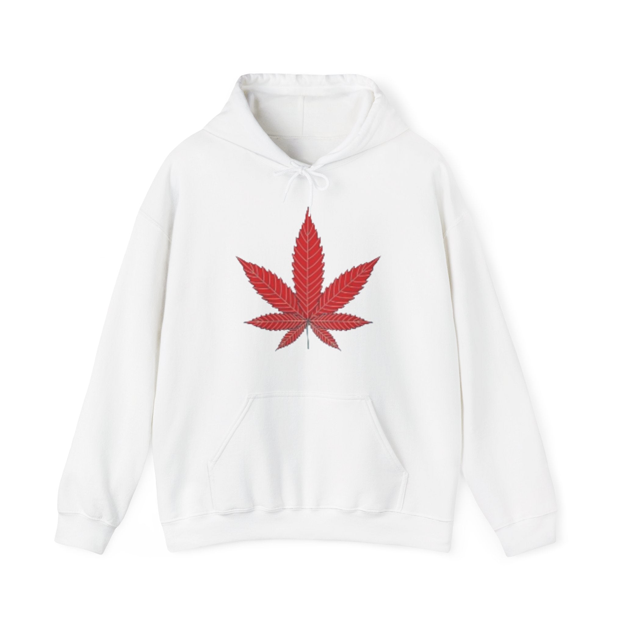 Sweat à capuche feuille de marijuana avec deux hommes en colère — Pull streetwear décontracté