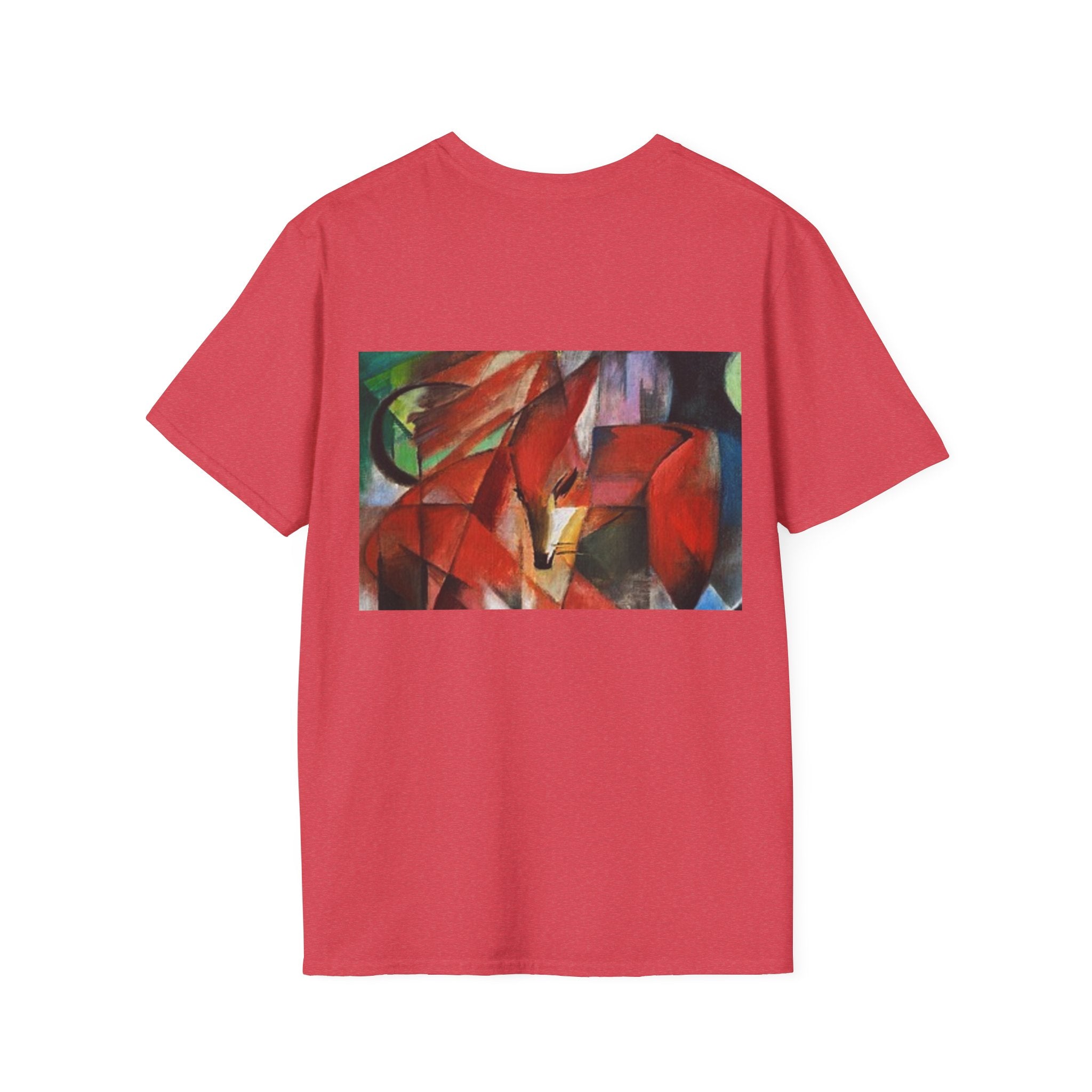 Sun Face Pocket Tee with Abstract Red Fox Back Print