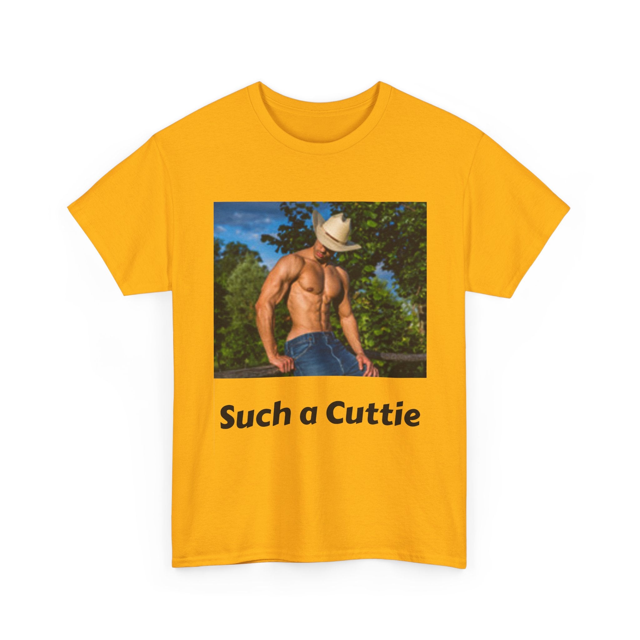 Cowboy with Muscles Not Wearing Shirt T-shirt
