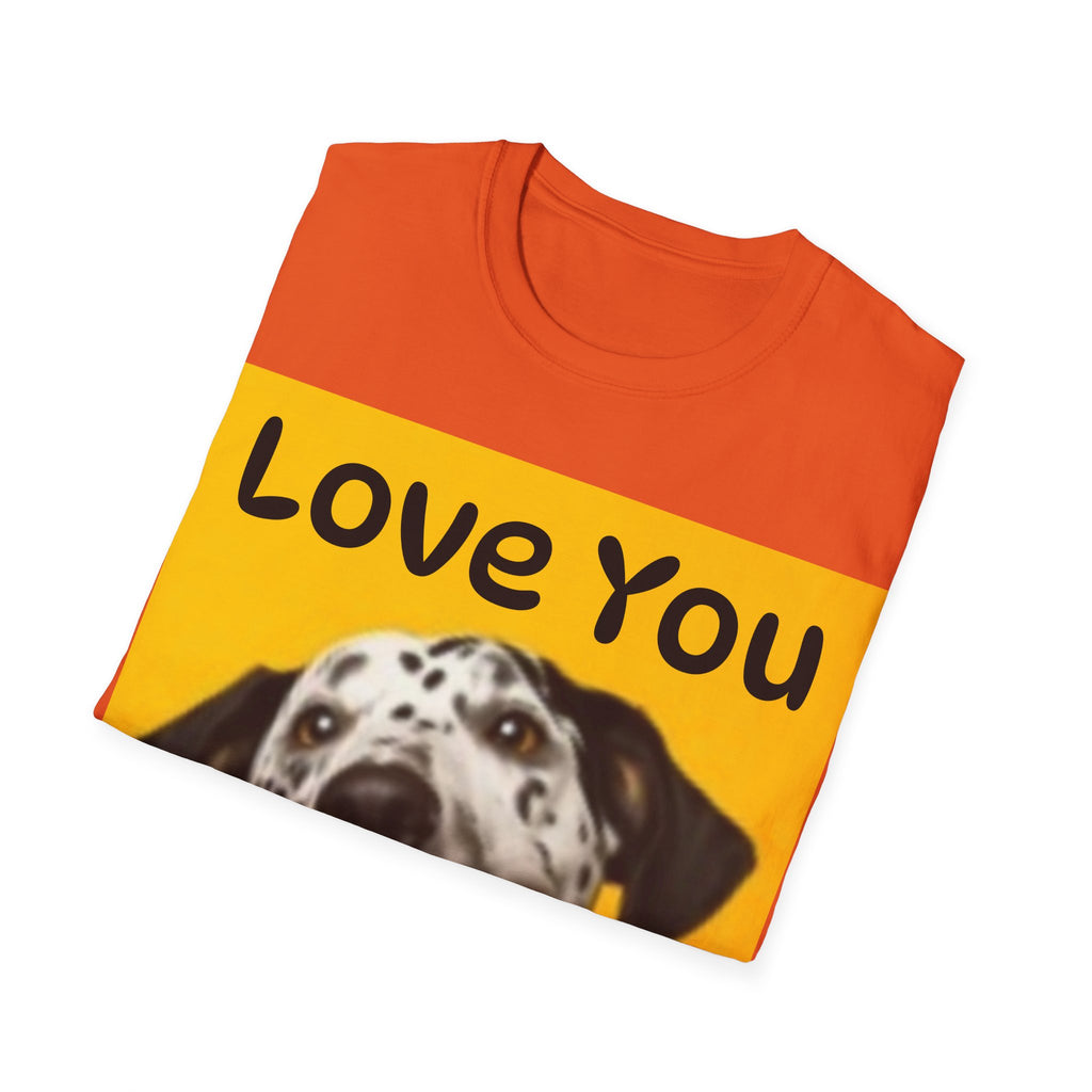 Dog Love You & Beautiful Sunset Unisex Softstyle T-Shirt Pet Lovers T-shirt