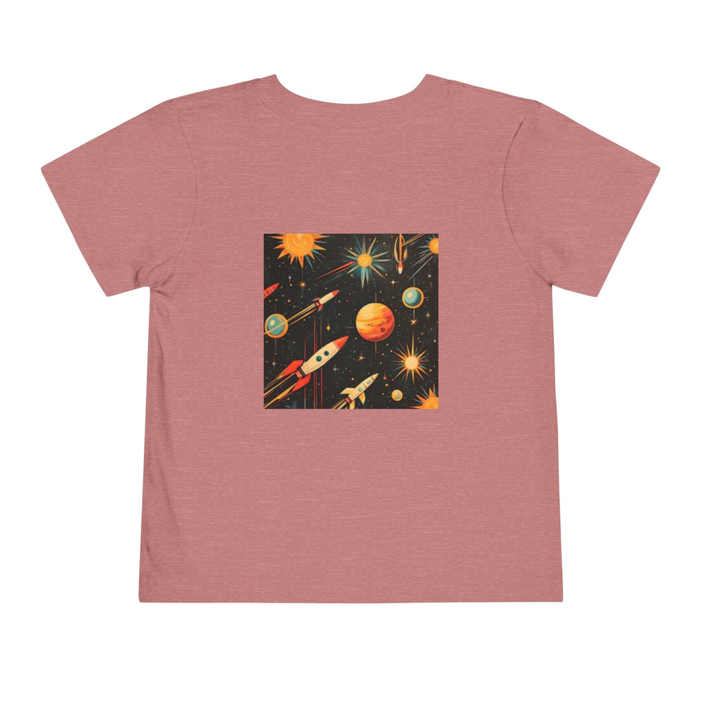 Toddler T-shirt — Adventures Cute Astronaut & Retro Space Rockets Design
