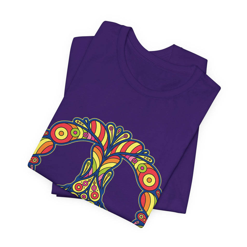 Psychedelic Floral Peace Sign T-Shirt World Peace