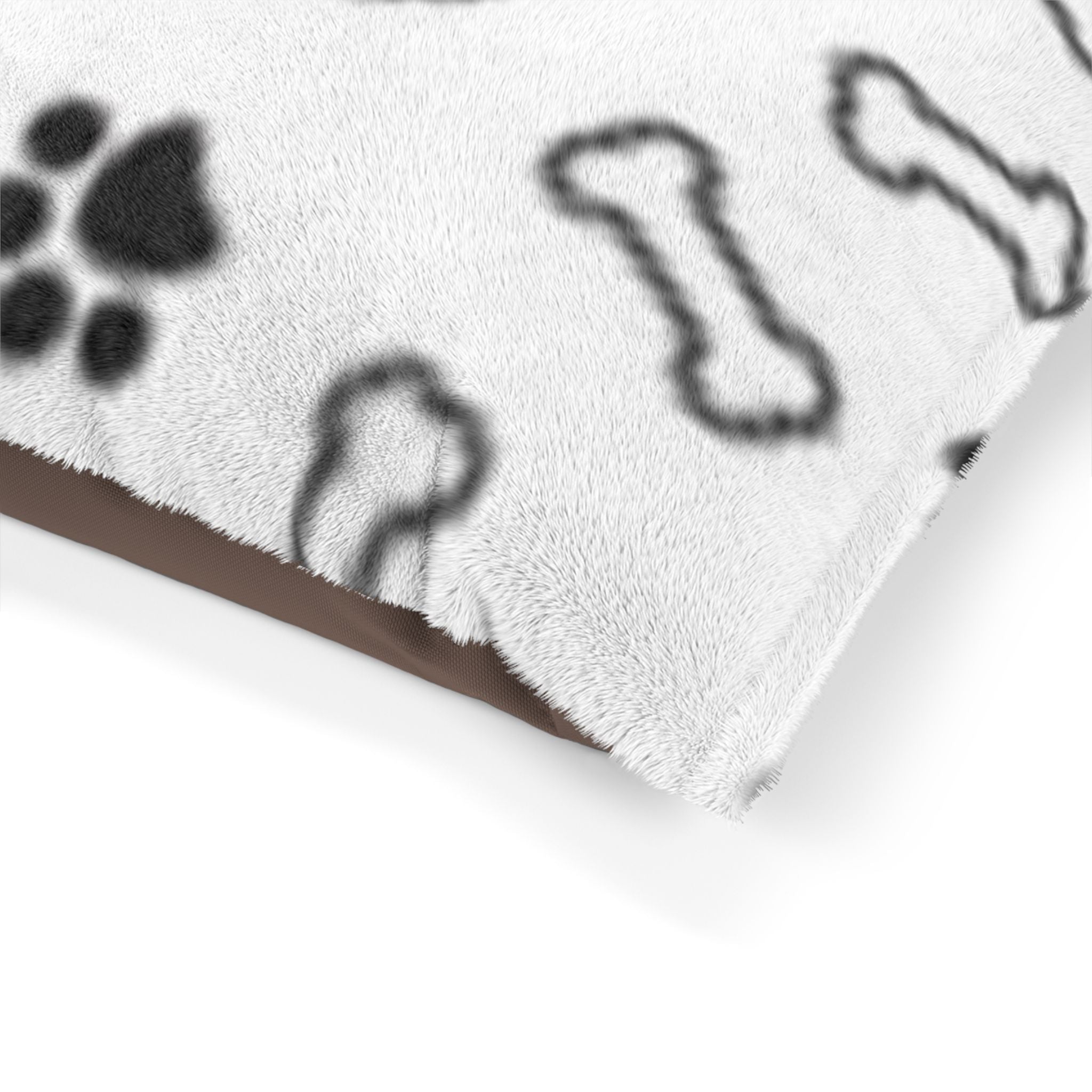 Plush Paw & Bone Pet Bed — Cozy Sherpa Dog/Cat Cushion