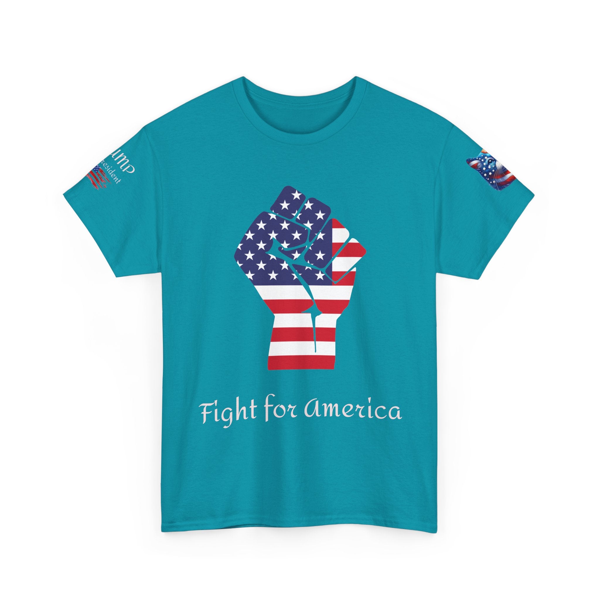 T-shirt patriotique Donald J TRUMP — Poing patriotique drapeau américain