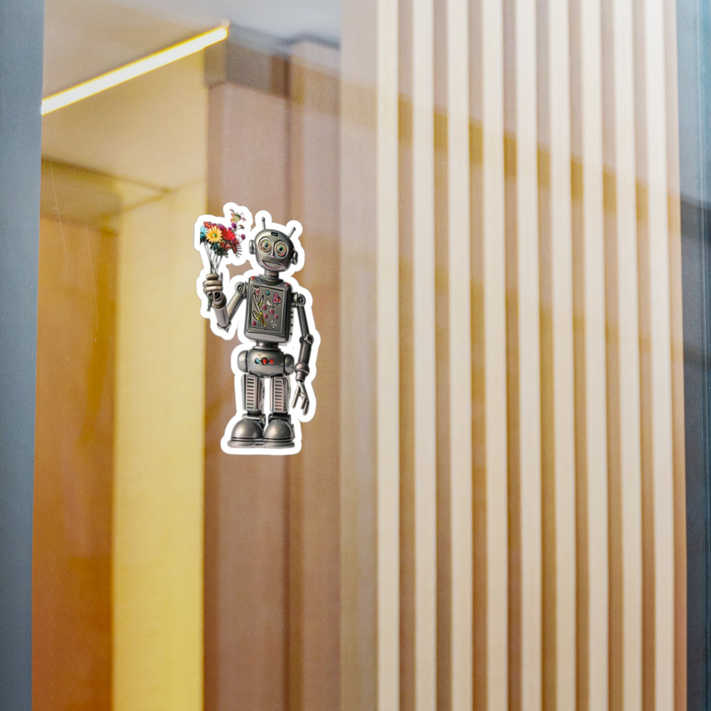 Robot Vinyl Decal — Custom Portrait Sticker for Cars, Laptops & Windows