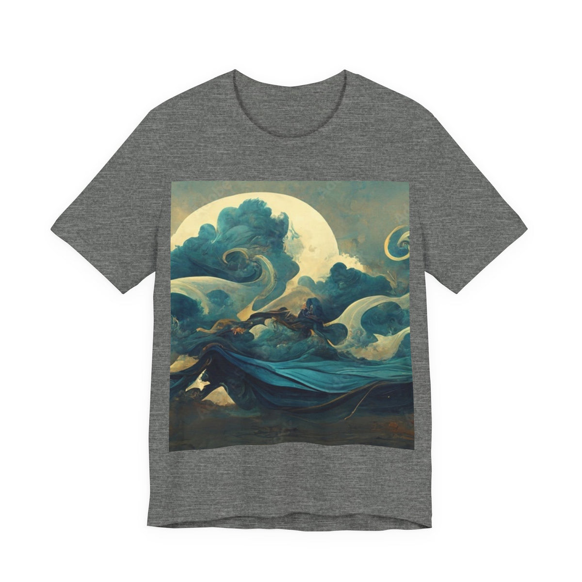 Lunar Dreamscape Tee — Moonlit Waves of the Ocean Fantasy Art T-Shirt