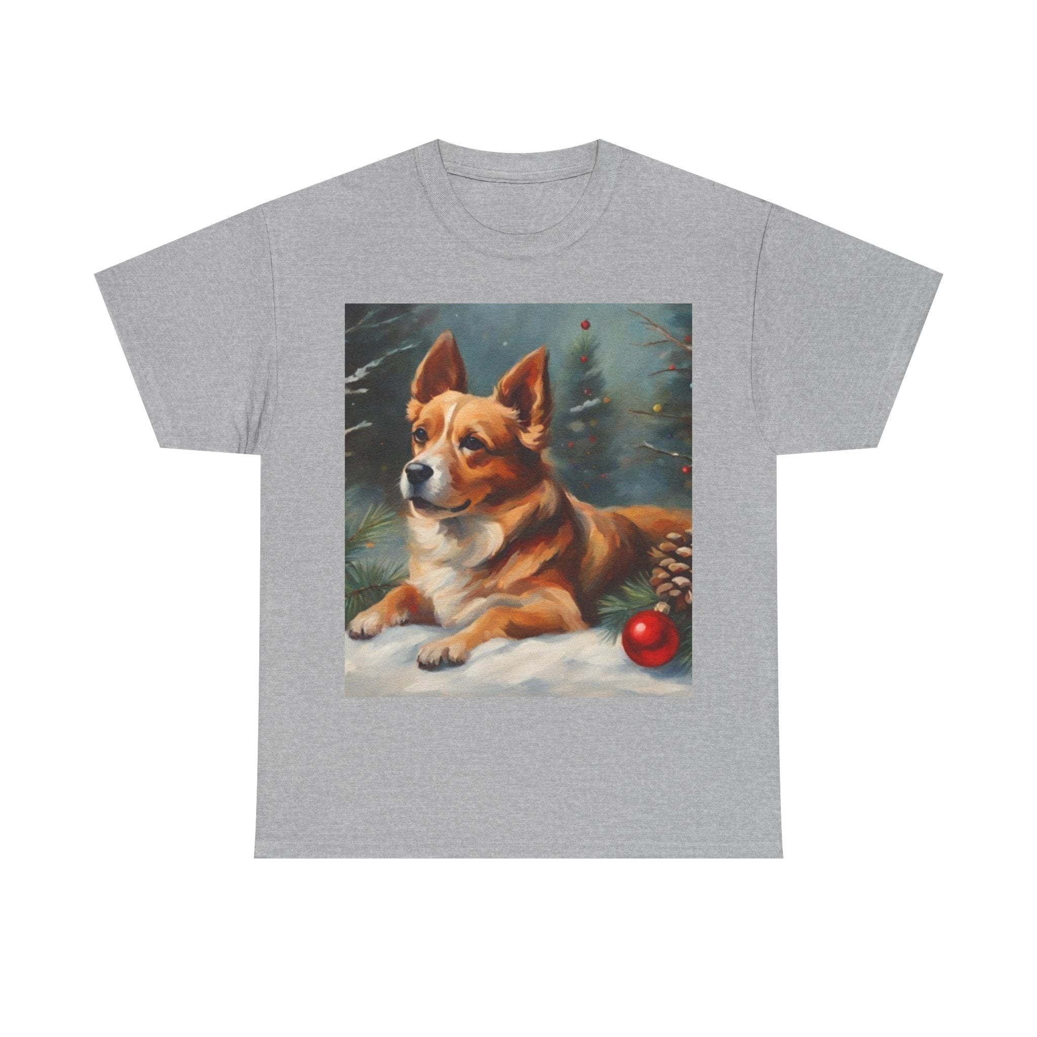 Corgi Christmas Tee — Festive Holiday Dog Shirt with Ornament