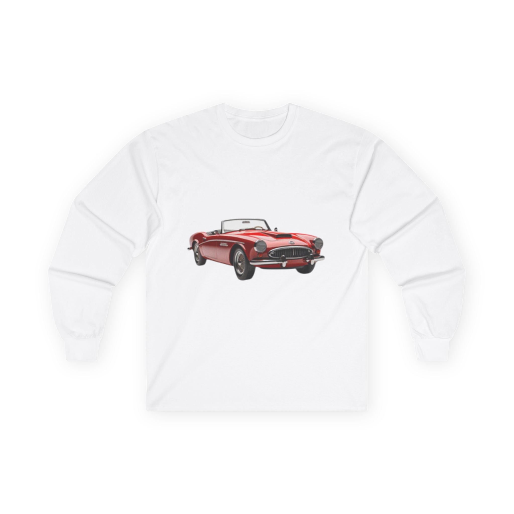 Classic Red Convertible Long Sleeve T-shirt — Vintage Sports Car Graphic