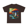 Mushroom Forest T-Shirt — Surreal Red Toadstool Art Tee