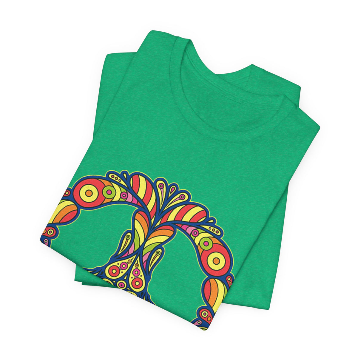 Psychedelic Floral Peace Sign T-Shirt World Peace