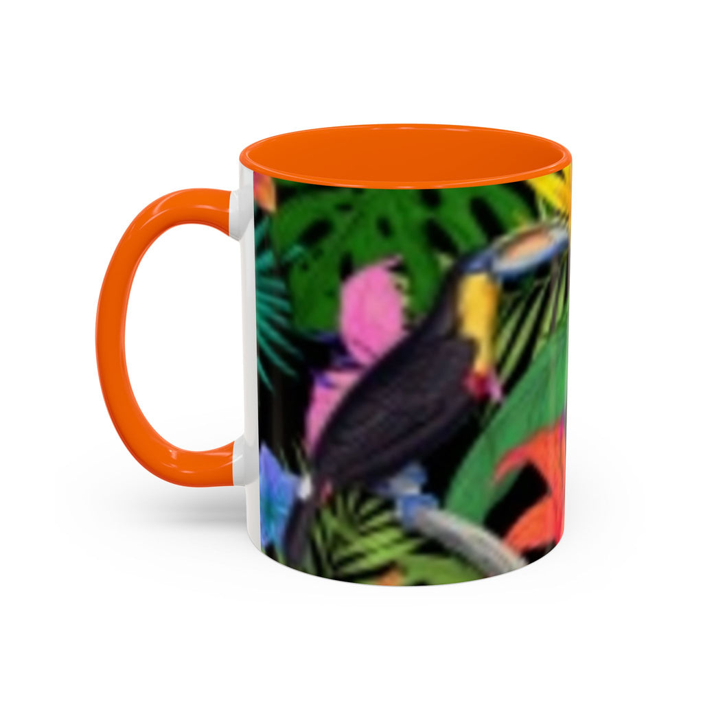 Tropical Floral Coffee Mug — Colorful Paradise Accent Mug (11/15 oz)