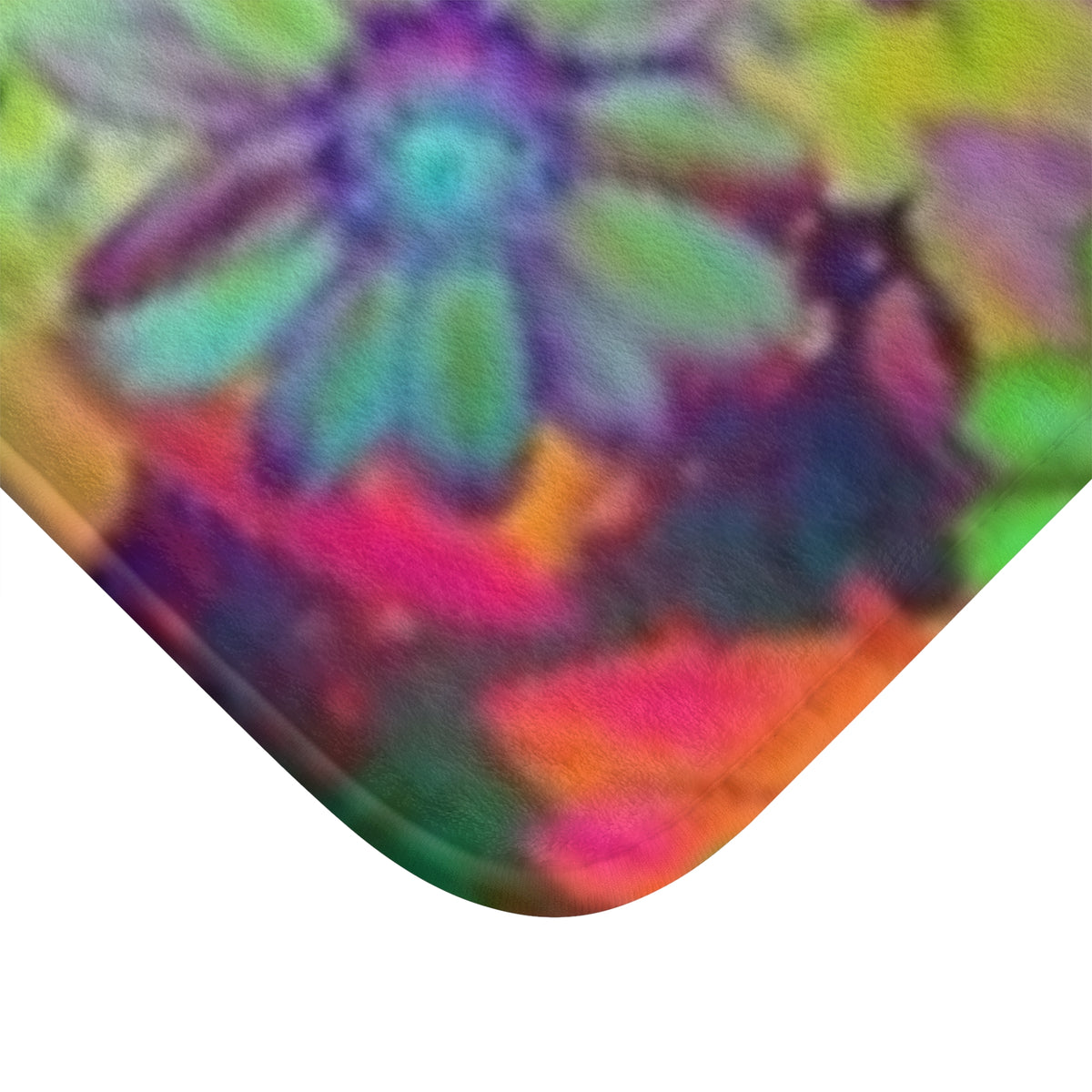 Psychedelic Floral Bath Mat — Colorful Daisy Anti‑Slip Bathroom Rug